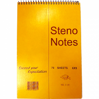 <font color=006633>$16/pc</font><BR>Steno Notes 速記簿<BR>6x9" 【黃紙】
