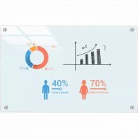 無框磁性<font color=blue>玻璃</font>白板