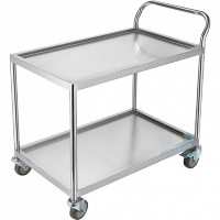 <font color=006633>$1600/pc up</font><br>兩層不銹鋼單手柄手推車<BR>[兩層+不銹鋼+單手柄]